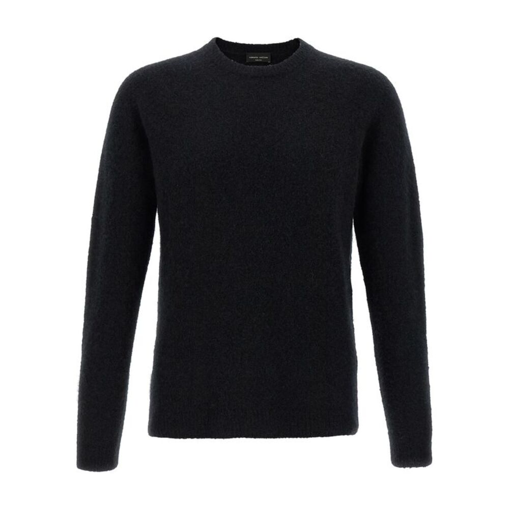 Roberto Collina Black Cashmere Men's Cardigan
